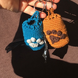 kutya-kakizacsi tartó - otthon & életmód - kisállatoknak - kutyáknak - kutyapiszok zacskó tartó - Meska.hu