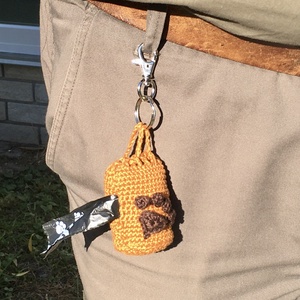 kutya-kakizacsi tartó - otthon & életmód - kisállatoknak - kutyáknak - kutyapiszok zacskó tartó - Meska.hu