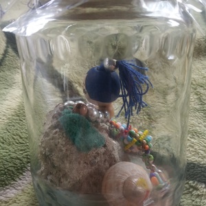 Little mermaid kék hajjal gyöngyből - otthon & életmód - dekoráció - dísztárgy - Meska.hu