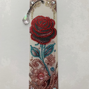 Könyvjelző rózsa mintával díszdobozban - könyv & zene - könyvjelző - Meska.hu