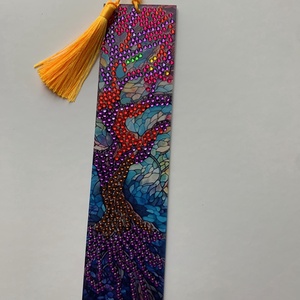 Könyvjelző fa mintával, Könyv & Zene, Könyvjelző, Gyöngyfűzés, gyöngyhímzés, MESKA