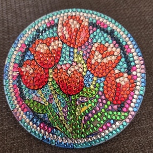 4 db poháralátét virágos mintával - otthon & életmód - konyhafelszerelés, tálalás - tálalás - tányér- és poháralátét - Meska.hu