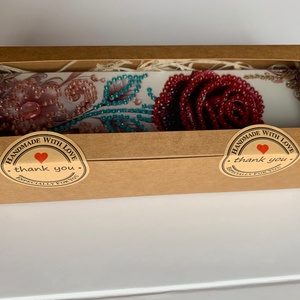 Könyvjelző rózsa mintával díszdobozban - könyv & zene - könyvjelző - Meska.hu