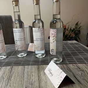 Elegáns esküvői pálinkás / italos címke � személyre szabható - élelmiszer - öntapadós címke - Meska.hu