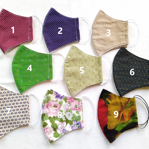 Kétrétegű, ívelt textil maszkok, különféle mintákkal - Meska.hu