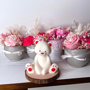 Festett mackó illatgyertya - otthon & életmód - gyertya, illat, aroma - gyertya - Meska.hu