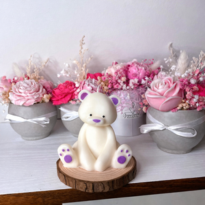 Festett mackó illatgyertya - otthon & életmód - gyertya, illat, aroma - gyertya - Meska.hu