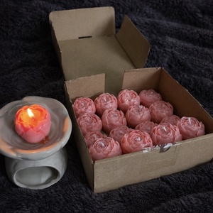 Bazsarózsa gyertya - Meska.hu