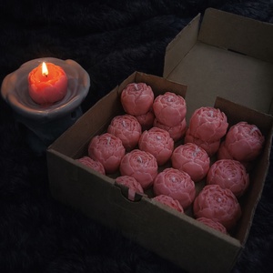 Bazsarózsa gyertya - otthon & életmód - gyertya, illat, aroma - gyertya - Meska.hu