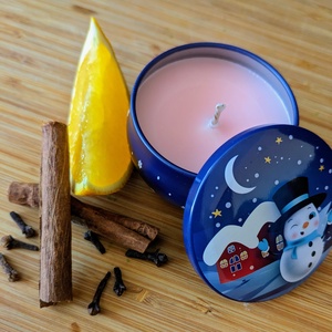 Narancsos forralt bor illatú szójaviasz gyertya - Meska.hu