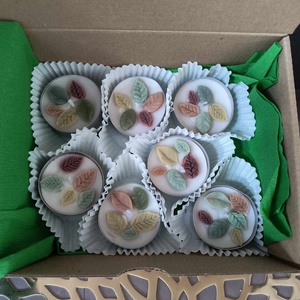 Őszi falevél - mécses szett díszcsomagolásban - otthon & életmód - gyertya, illat, aroma - mécses és mécsestartó - Meska.hu