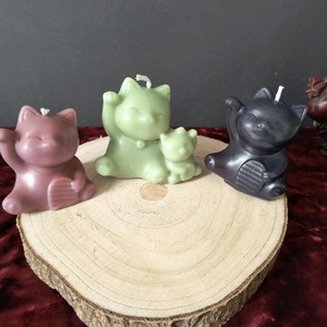 Szerencsehozó gyertya Maneki-neko ajándékcsomag - Meska.hu