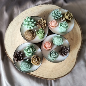 Óriás teamécses szett - kaktuszok - otthon & életmód - gyertya, illat, aroma - mécses és mécsestartó - Meska.hu