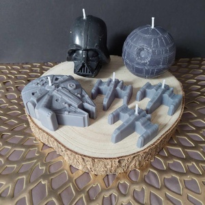 Star Wars gyertya szett - szürke - otthon & életmód - gyertya, illat, aroma - gyertya - Meska.hu