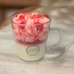 Málnás Panna Cotta gyertya  - Meska.hu
