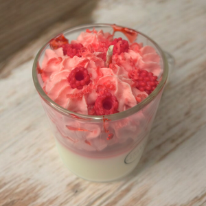 Málnás Panna Cotta gyertya  - otthon & életmód - gyertya, illat, aroma - gyertya - Meska.hu