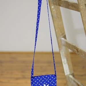Kékfestő mintájú tulipános táska - táska & tok - kézitáska & válltáska - vállon átvethető táska - Meska.hu
