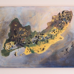 Absztrakt festmény, Halhatatlanság, 50x70 - otthon & életmód - dekoráció - kép & falikép - vászonkép - Meska.hu