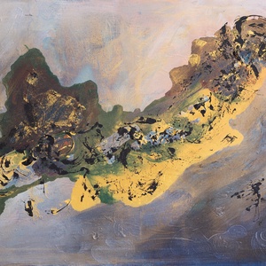 Absztrakt festmény, Halhatatlanság, 50x70 - otthon & életmód - dekoráció - kép & falikép - vászonkép - Meska.hu