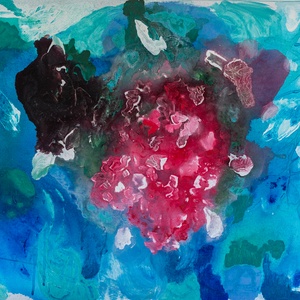 Öröm, absztrakt festmény vásznon, 50x70 - művészet - festmény - akril - Meska.hu