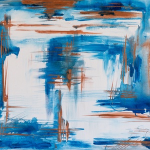 Rendben, absztrakt festmény vásznon, 50x70 - művészet - festmény - akril - Meska.hu