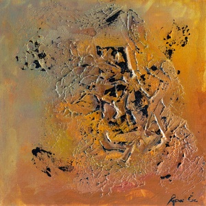 Bőség, absztrakt festmény vásznon, 24x24 - Meska.hu