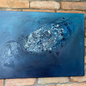 Végtelen, absztrakt festmény vásznon, 50x70 - művészet - festmény - akril - Meska.hu