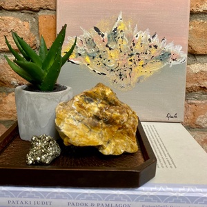 Bizakodás, absztrakt festmény vásznon, 24x24 - művészet - festmény - akril - Meska.hu