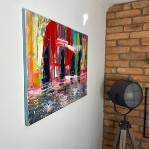 Absztrakt festmény, könnyű vásznon, Vitorlások, 50x70, Művészet, Festmény, Akril, Festészet, MESKA