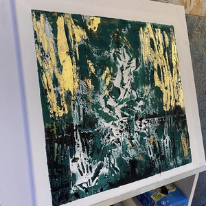 Absztrakt festmény, Harmónia, 50x50 akril könnyű vásznon - művészet - festmény - akril - Meska.hu