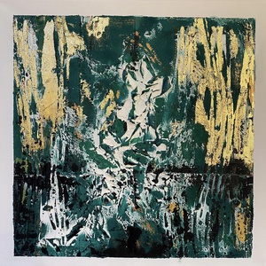 Absztrakt festmény, Harmónia, 50x50 akril könnyű vásznon - művészet - festmény - akril - Meska.hu