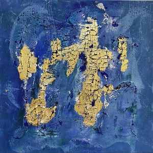 Absztrakt festmény, Mélység, 50x50 akril könnyű vásznon - művészet - festmény - akril - Meska.hu