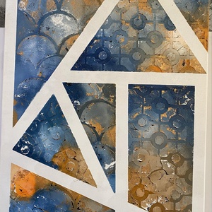 Absztrakt festmény, Utak, akril könnyű vásznon, 50x70 - művészet - festmény - akril - Meska.hu