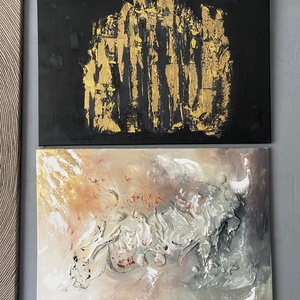 Absztrakt festmény, Ébredés, 50x70 akril könnyű vásznon - művészet - festmény - akril - Meska.hu