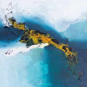 Absztrakt festmény, Szenvedély, 60x60 akril könnyű vásznon - művészet - festmény - akril - Meska.hu