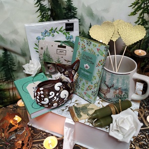 Nőnapi ajándékcsomag cuki  róka figurával, teával és könyvvel - Egy csésze tea Rókakoma teakönyvtárában - élelmiszer - gourmet ajándékcsomag - Meska.hu