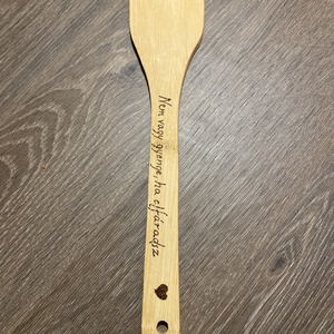 Nem csak egy főzőkanál - üzenet neked - otthon & életmód - konyhafelszerelés, tálalás - sütés, főzés - fakanál & fakanáltartó - Meska.hu