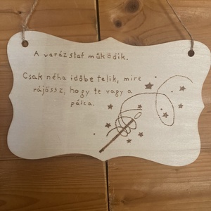 Pirogravírozott tábla, Otthon & Életmód, Dekoráció, Fali és függő dekoráció, Falra akasztható dekor, Gravírozás, pirográfia, MESKA