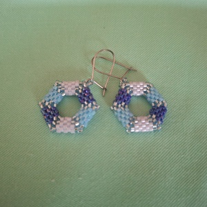 Gyöngy fülbevaló, Ékszer, Fülbevaló, Lógó fülbevaló, Gyöngyfűzés, gyöngyhímzés, MESKA