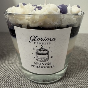 Áfonyás torta desszert gyertya - kellékek & szerszámok - vegyes alapanyag - gyertya alapanyag - szójaviasz gyertya alapanyag - Meska.hu