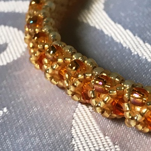 Swarovski kristályos, japán gyöngyös fémmentes karperec - ékszer - karkötő - karperec - Meska.hu