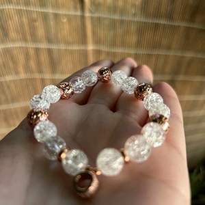 Rose gold ásvány karkötő - ékszer - karkötő - ásványkarkötő - Meska.hu