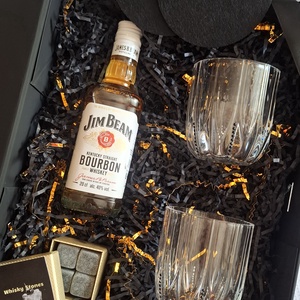 Midnight Gentleman whiskeys pohár box - esküvő - dekoráció - esküvői asztaldísz - Meska.hu