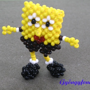 Spongebob gyöngyből, kabalafigura - Meska.hu