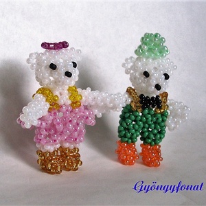 Macik gyöngyből kabalafigura - Meska.hu