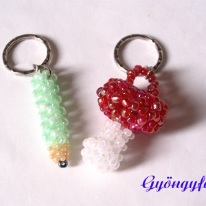 Gyöngy kulcstartó  - táska & tok - kulcstartó & táskadísz - kulcstartó - Meska.hu
