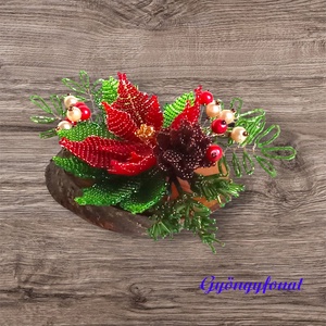 Karácsonyi asztaldísz  - karácsony - karácsonyi lakásdekoráció - ünnepi asztaldekoráció - Meska.hu