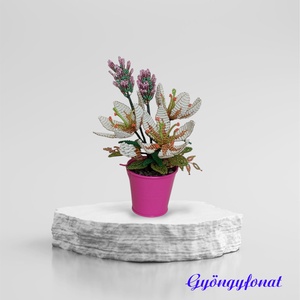 Liliom gyöngyből, vödörben - otthon & életmód - dekoráció - virágdísz és tartó - csokor & virágdísz - Meska.hu