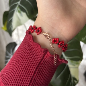 �Pipacs Mező � kézműves karkötő - ékszer - karkötő - gyöngyös karkötő - Meska.hu