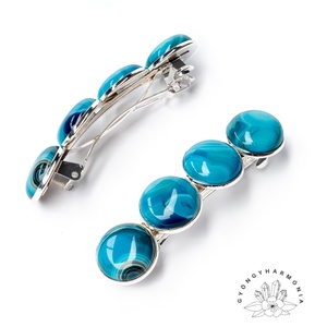 Francia hajcsat achát ásvány díszítéssel, Ruha & Divat, Hajdísz & Hajcsat, Hajdísz, Ékszerkészítés, MESKA